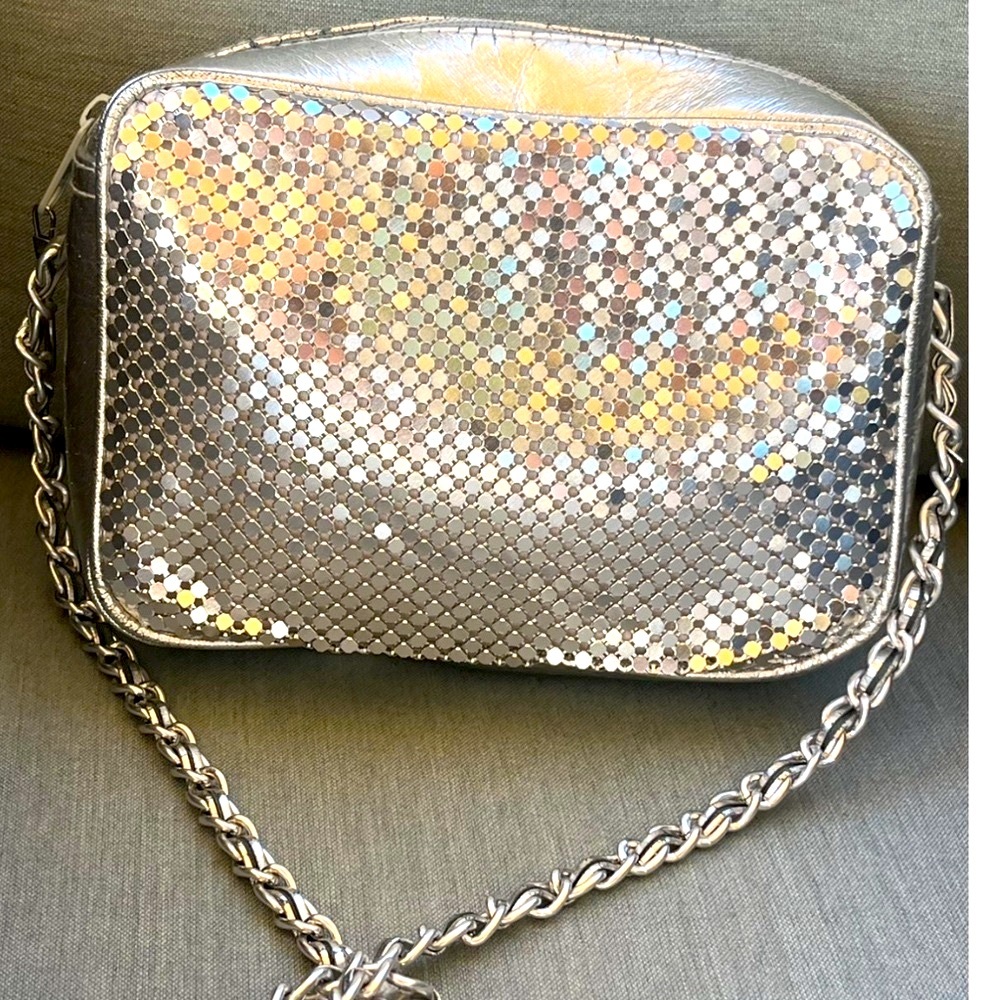 Vintage Silver Chainmail Mesh Bag